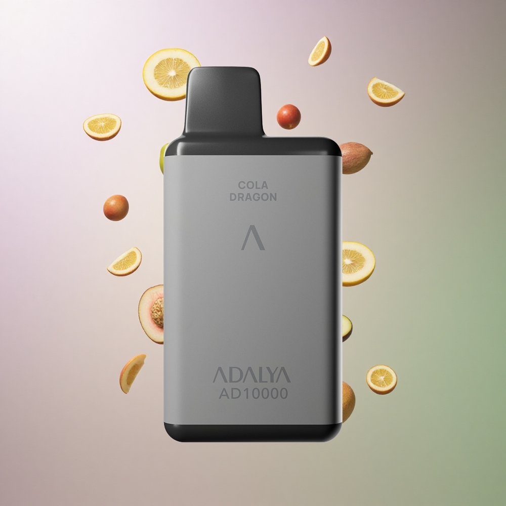 Adalya AD 10000 עִנְבַּר רִבּוּעַ אֲלוּמִינְיוּם עם נִיקוֹטִין 2%