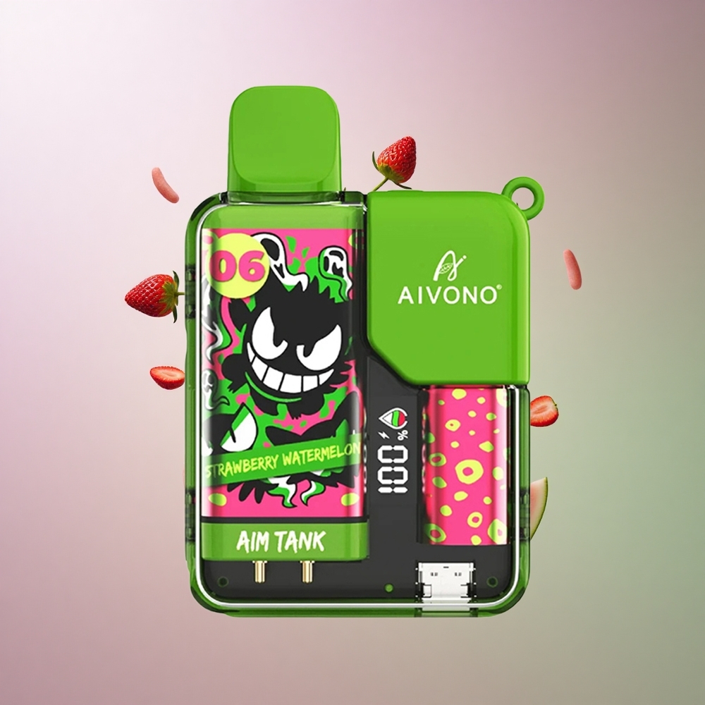 Aivono Aim Tank 9500 תות אבטיח עם סוללת 650mAh ותא נגד 1.2ohm