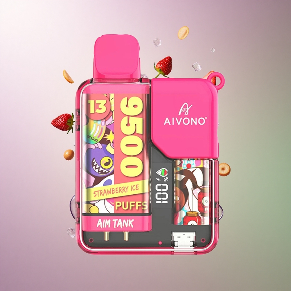 Aivono Aim Tank 9500 תות שדה קרח עם 650mAh ו-3% ניקוטין
