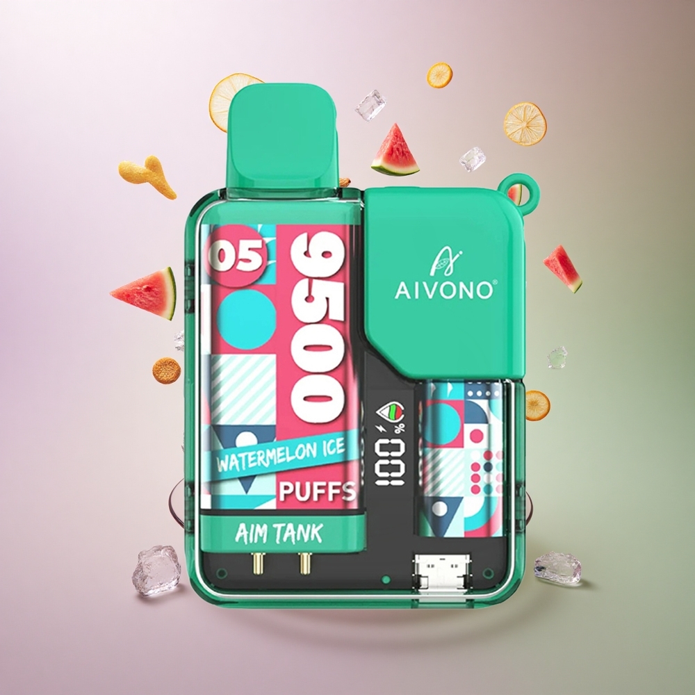 Aivono Aim Tank 9500 אבטיח קרח עם סוללת 650mAh וניקוטין 5%