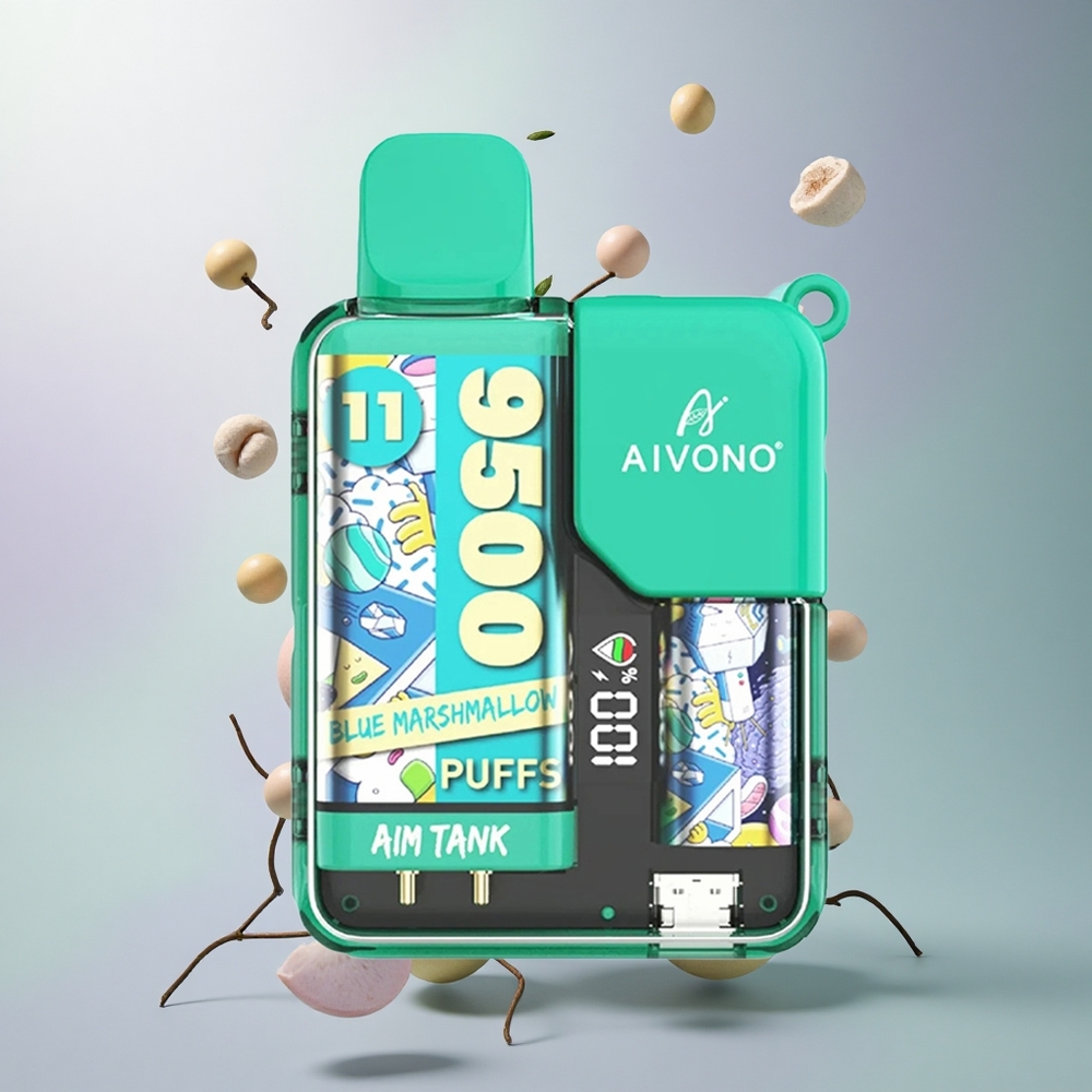 Aivono Aim Tank 9500 מרש מלו כחול עם סוללת 650mAh וניקוטין 5%