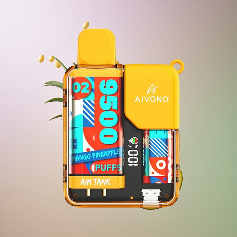 Aivono Aim Tank 9500 אננס מנגו עם 650mAh ותרסיס ניקוטין 5%